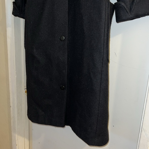 Gorgeous Vintage David Benjamin Wool coat with real leather collar trim EUC! - Picture 8 of 13